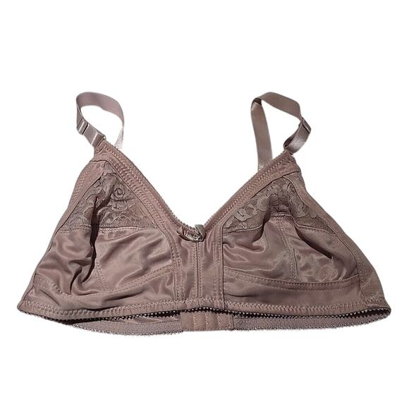 Sofra Pink Non-Padded Comfort Adjustable Straps Wire Free Bralette Bra Size 36C - Picture 1 of 6